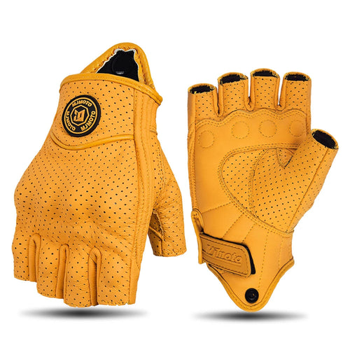 Yellow gloves with brand logo on a white background